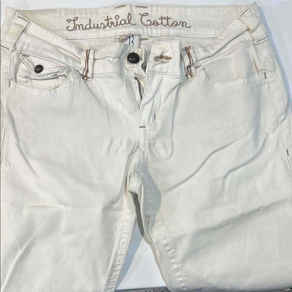 Women's Cream Capri jeans